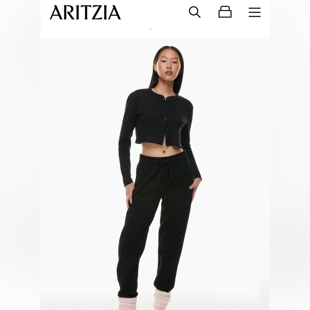 TNA cozy fleece boyfriend sweatpants size S